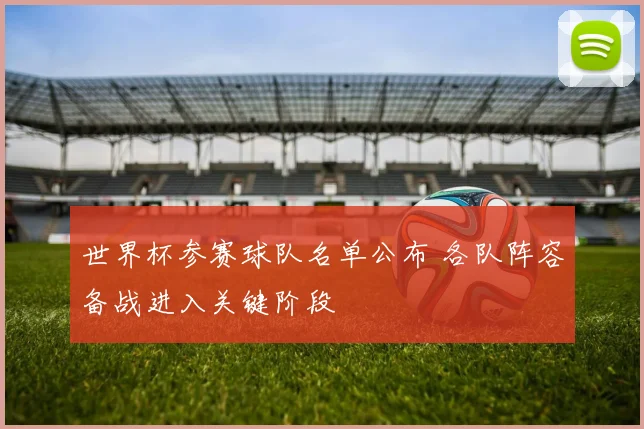 世界杯参赛球队名单公布 各队阵容备战进入关键阶段